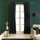 image 4 of OHS Soft Velvet Plain Dyed Thermal Insulated Panel Pair Eyelet Curtains, 66x72" Cream | Natural