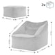 image 5 of Natalia Velvet Adults Bean Bag Armchair and Pouffe, Ready Filled Large Beanbag and Footstool Dusk Pink | Pink | Dusk Pink | XL | 2
