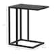 image 3 of HOMCOM C Shape Side Table w/ Wood-Effect Top Black