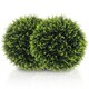 image 1 of HOMCOM Set of 2 Artificial Plant Topiary Balls, UV-protected Fake Decorative Plants, FauPlants for Home Indoor Outdoor Decor, 45cm, Green