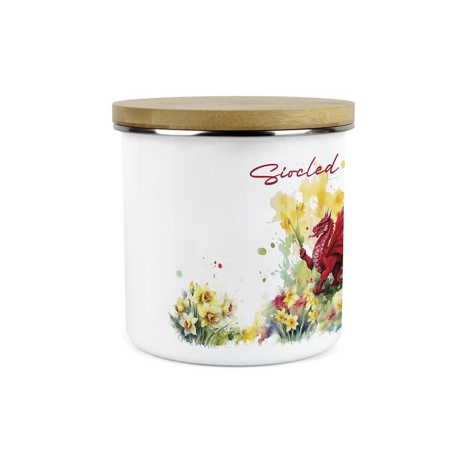 image 1 of Daffodils & Dragon Welsh Large Siocled Poeth Canister (Hot Chocolate)