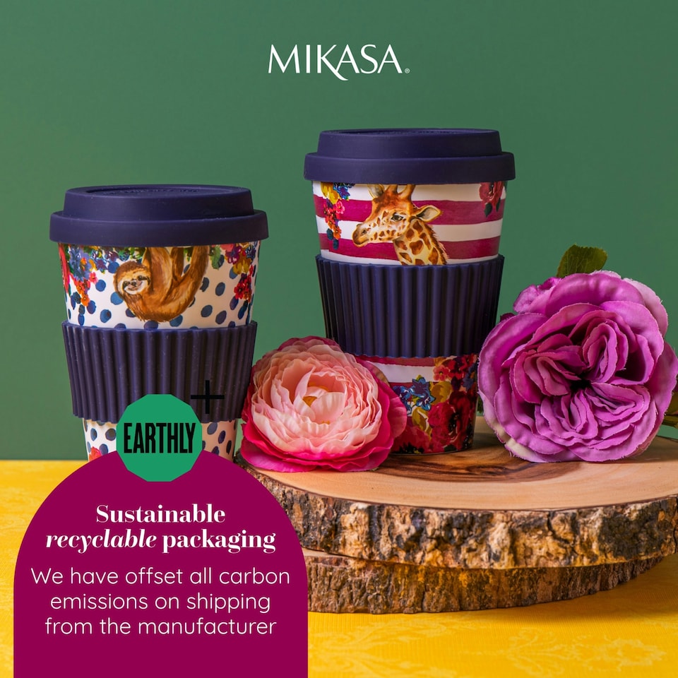 image 1 of Mikasa Wild at Heart Sloth Travel Mug, 370ml Multi
