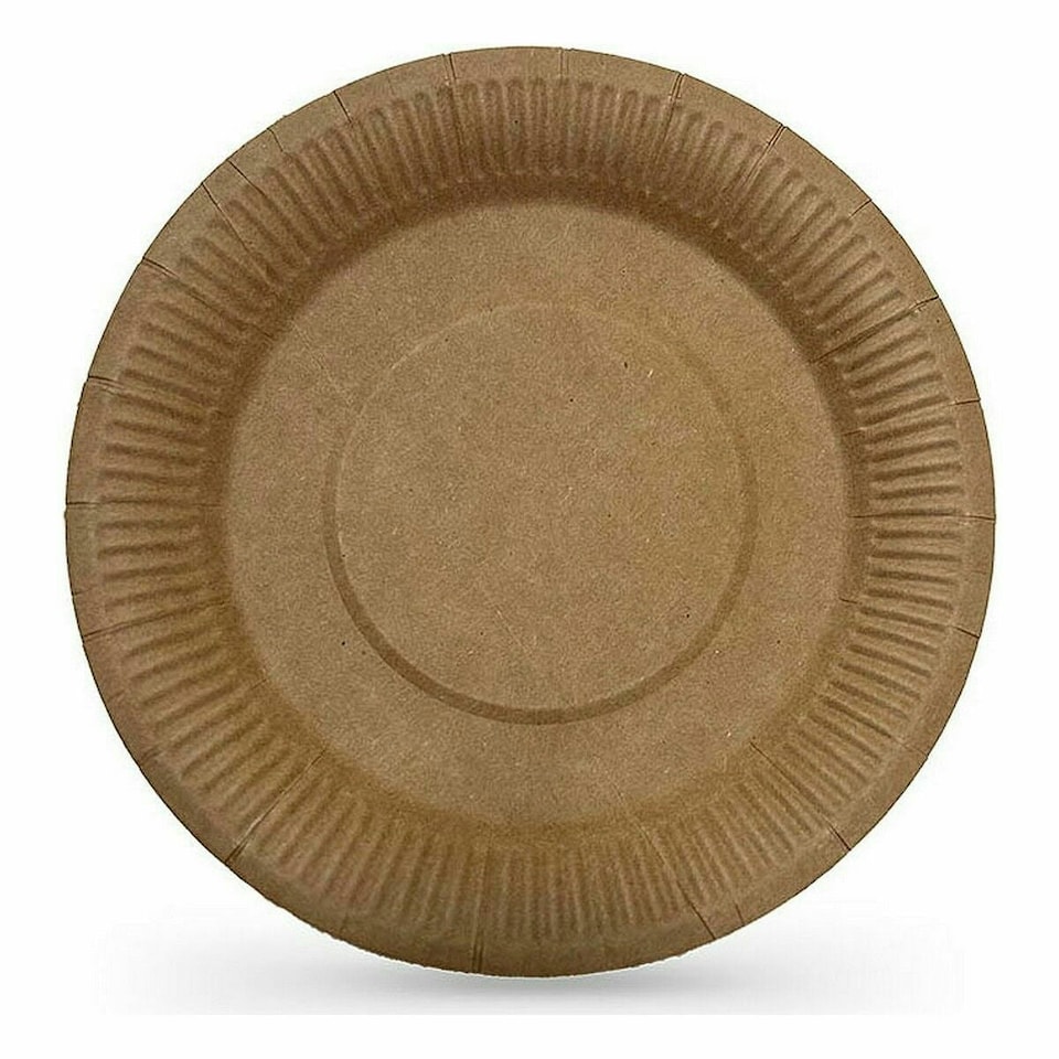 image 1 of Plate set Algon Disposable kraft paper 3 Pieces 28 cm (24 Units) N/A