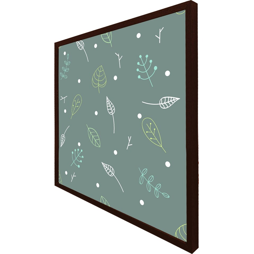 image 1 of Hand drawn leaves (Picutre Frame) White | XS