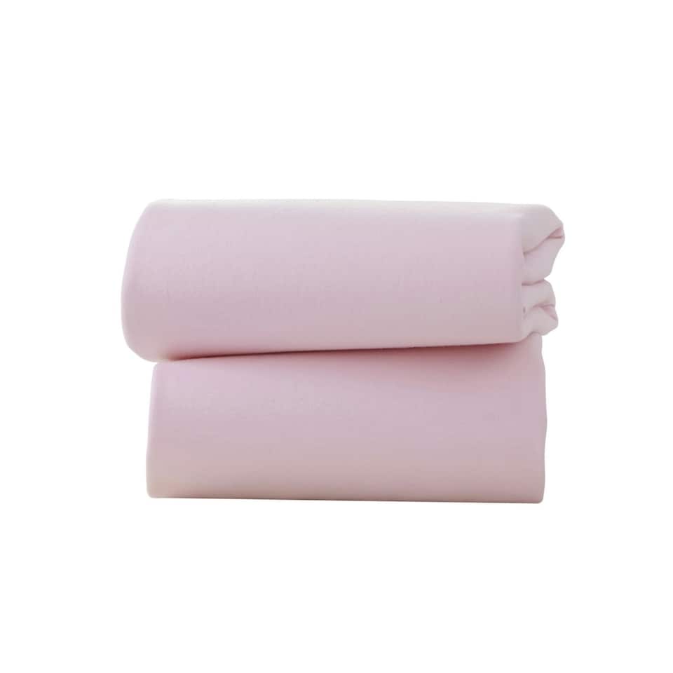 image 1 of Clair de Lune 2 Pack Pram/Crib Sheets - Pink