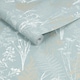 image 3 of Superfresco Easy Duck Egg Metallic Organics Floral Wallpaper Blue | Duck Egg