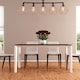 image 2 of ValueLights Luiggi 5 Way Black Ceiling Bar Diablo Copper Wire Shades and Bulbs