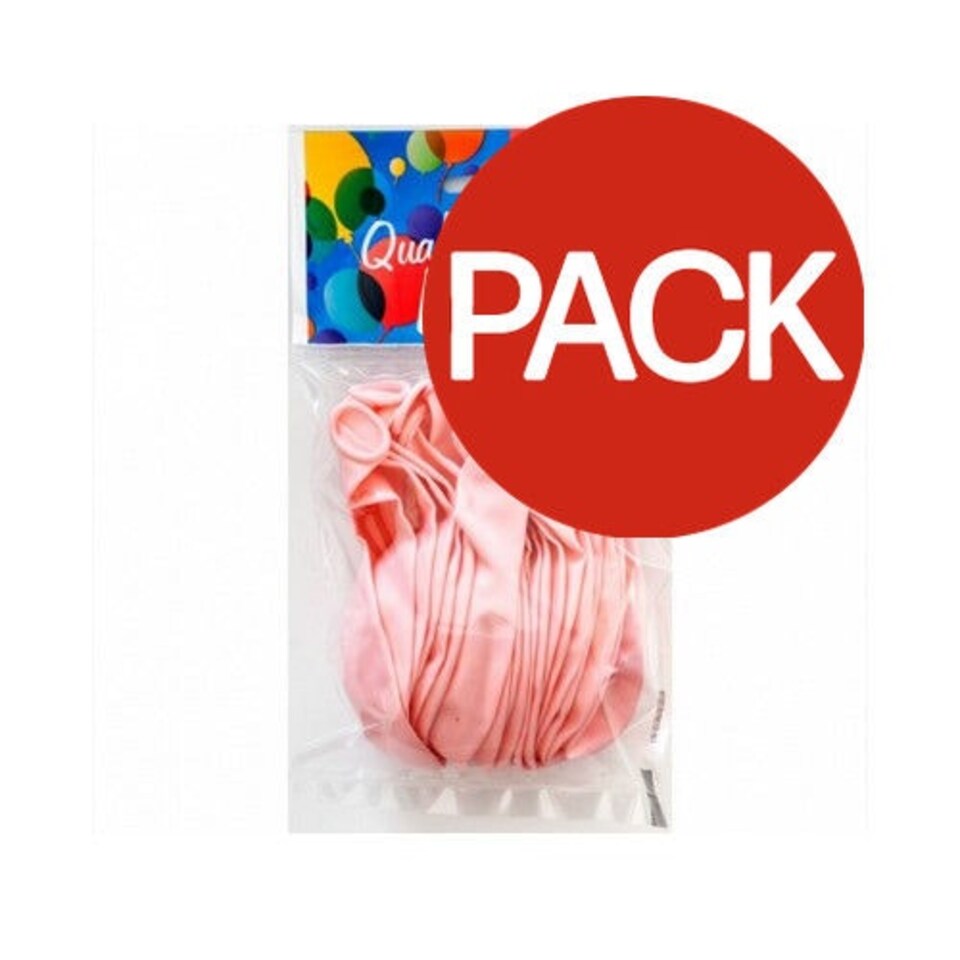 image 1 of Globos Payaso Macaroon Latex Balloons (Pack of 20) - Strawberry - One Size