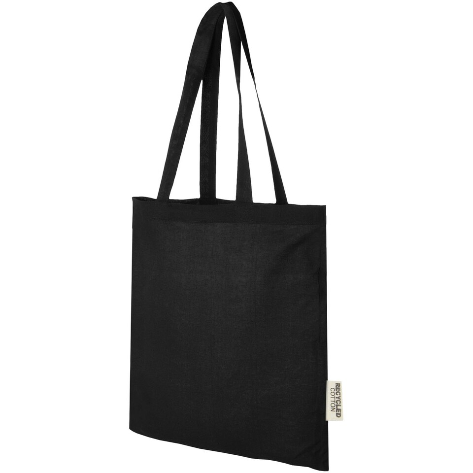 image 1 of Madras Recycled Cotton 7L Tote Bag - Solid Black - One Size Black