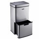image 3 of Cooks Professional Recycling Sensor Bin 75L with Dual Compartments & Food Caddy | Silver | Silver