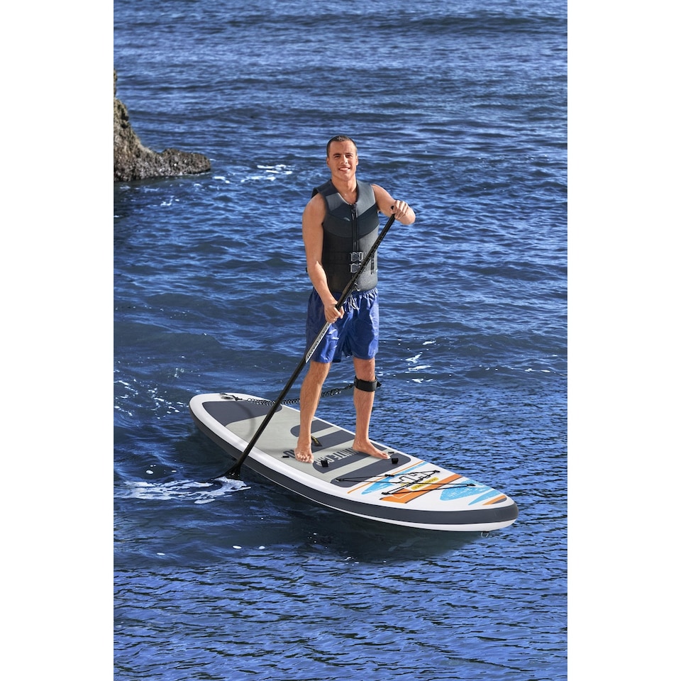 image 1 of Bestway Hydroforce White Cap SUP Stand Up Paddleboard Set