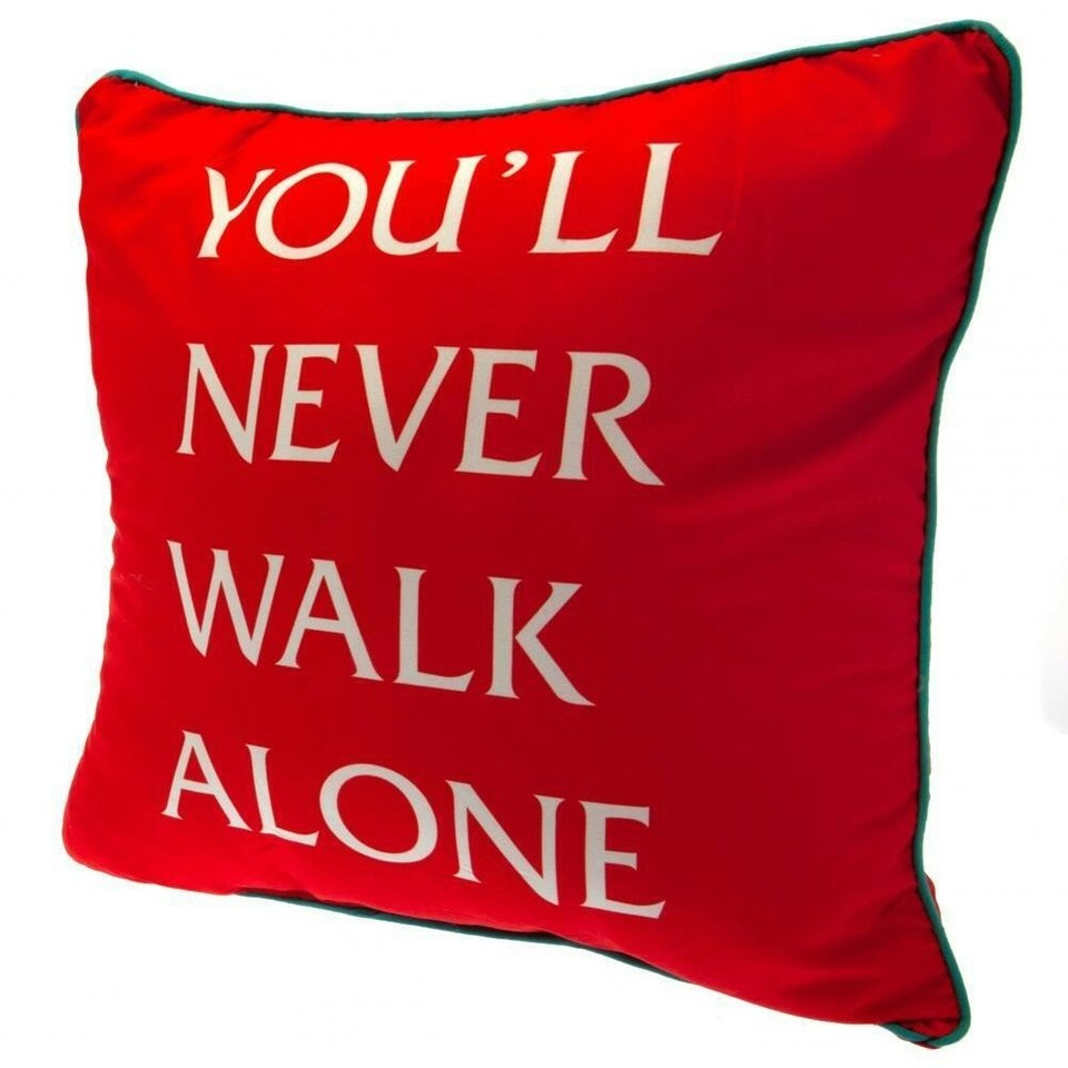 image 1 of Liverpool FC YNWA Crest Square Cushion - Red - One Size