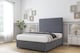 image 3 of Sloomy Manhattan Steel Plush Divan Bed Base 4 Drawers With 54 Inch Floor Standing Headboard | Grey | Steel | Super King | 1