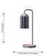 image 4 of Victoria - Satin Nickel Touch Lamp with Smoke Glass Shade Silver | Grey