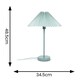 image 3 of ValueLights Akira Blue Pleated Shade Side Table Lamp