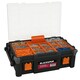 image 8 of 2 Tier 18'' Cantilever Tool Storage Box Organiser Carry Case Trays Screws Nails Black