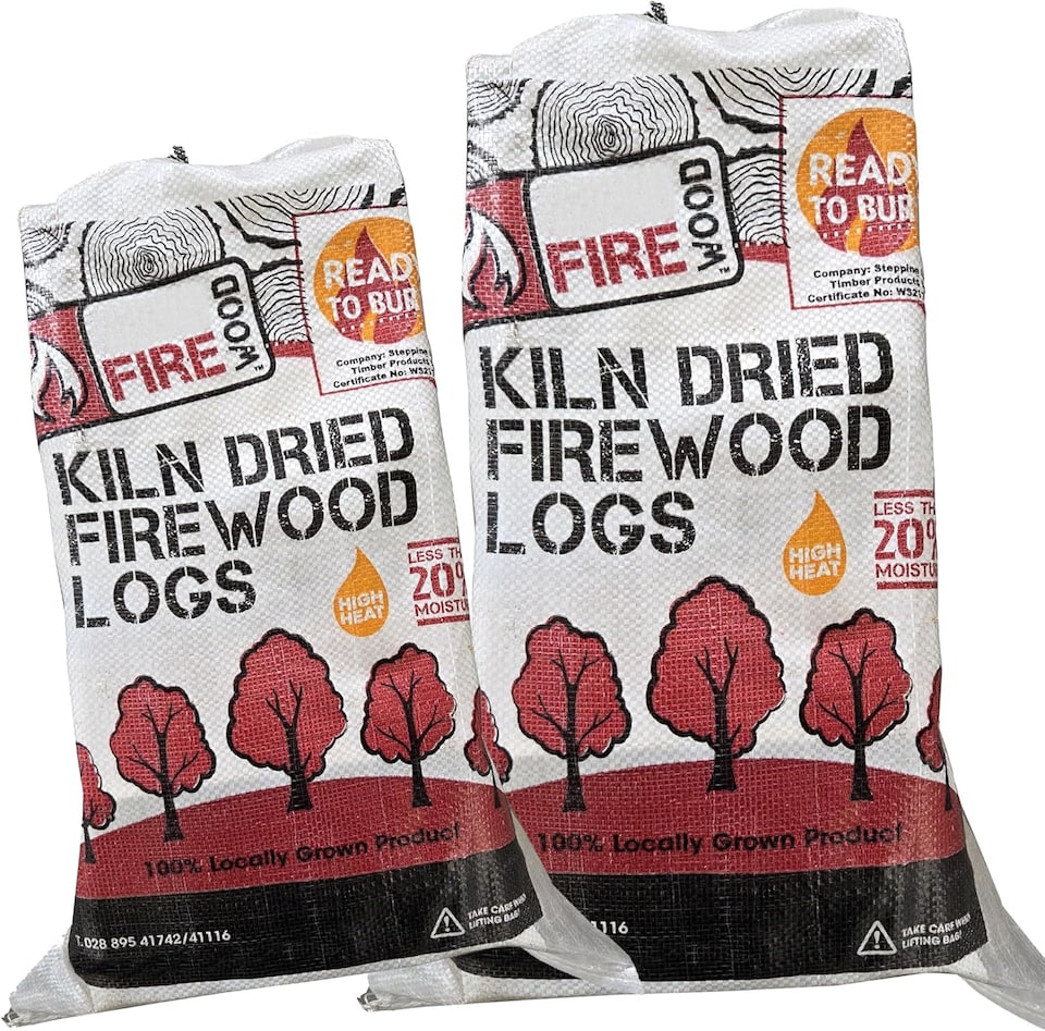 image 1 of 2 Bags Softwood Kiln Dried Firewood Logs Ready To Burn For Outdoor Open Fire Pits