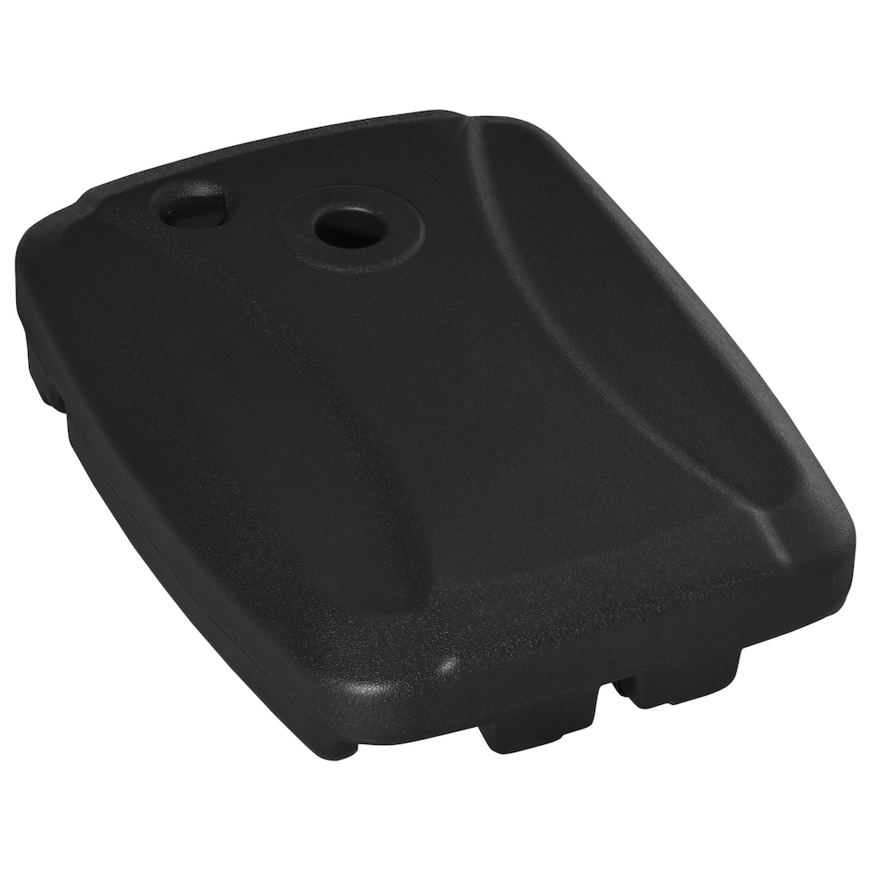 image 1 of Outsunny 7kg Parasol Base  with Wheels Water and Sand, Up to 75kg Black