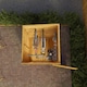 image 4 of 4 x 4 Modular Garden Shed Windowless Wooden Shiplap Pent Tongue and Groove Storage Brown