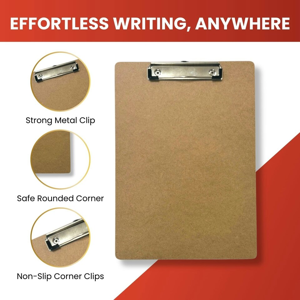 image 1 of A4 Quality Wooden Clipboard with Hanging Hole