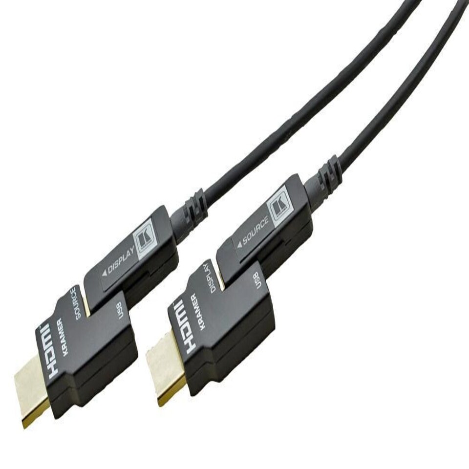 KRAMER High Speed AOC 60Hz Pluggable HDMI to HDMI Active Optical LSOH Cable 15m
