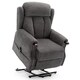 image 1 of Halton Electric Fabric Heavy Duty Single Motor Rise Recliner Lift Mobility Chair (Charcoal)