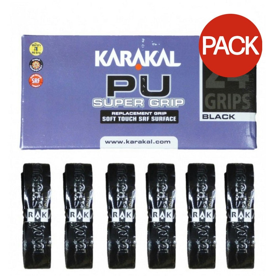 Karakal Racket Overgrip (Pack of 24) - Black - One Size