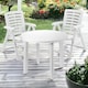 image 7 of Round Plastic Table & 2 Folding Chairs Set with Armrests Garden Patio Furniture