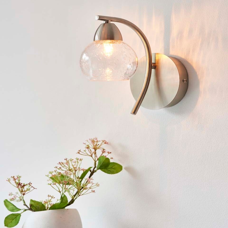 image 1 of Callen Satin Nickel Wall Light