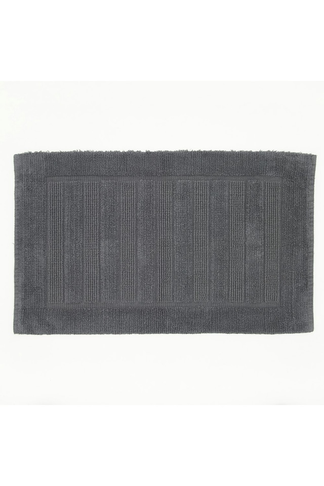 image 1 of Bliss Pima 100% Cotton Bath Mat 50x80cm – Ultra-Soft 1600GSM Luxury Bathroom Rug | Grey | Carbon | 50 x 80cm1