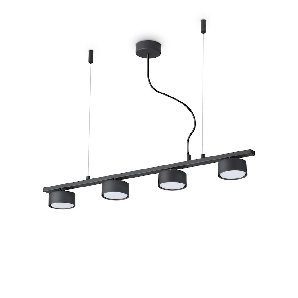 Minor Indoor 4 Lights Ceiling Linear Pendant Lamp Black