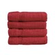 image 1 of Zero Twist Egyptian Cotton Face Cloths Pack of 4 - Cranberry Red