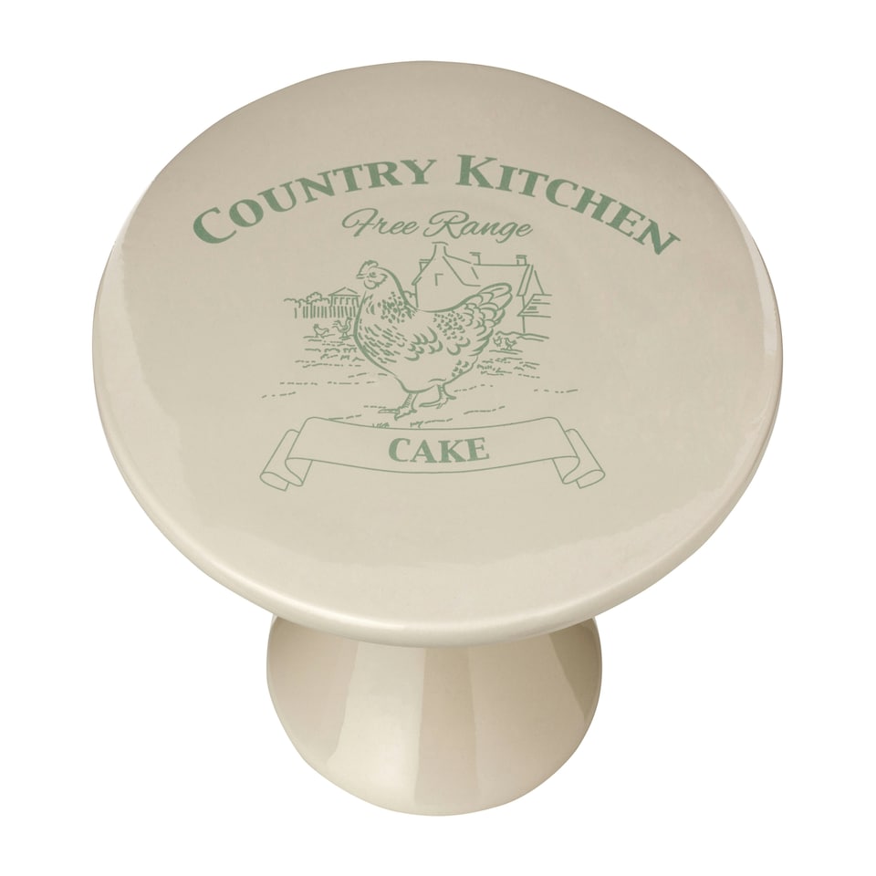 image 1 of Country Kitchen Cream Cake Stand Blue