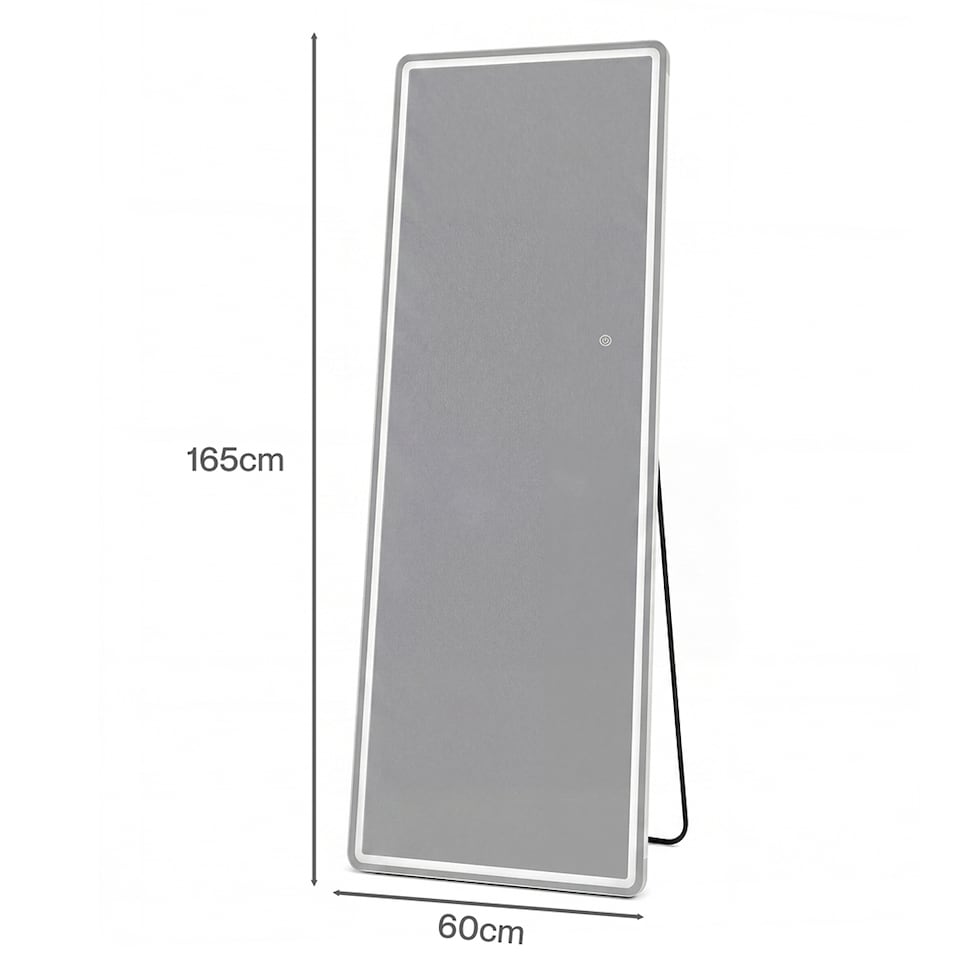 image 1 of Yezi Full Length Mirror 3 Color LED Touch Dressing Mirror 165x60cm with Dimming