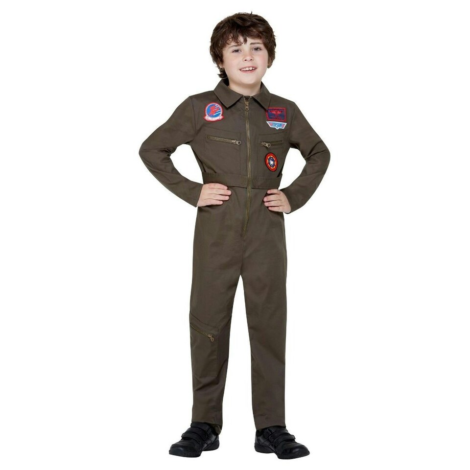 image 1 of Top Gun Childrens/Kids Costume - Khaki Brown - 7-9 Years 7-9 years