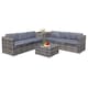 image 7 of Oseasons Malta Rattan 6 Seater Corner Set in Grey