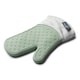 image 1 of Steam Stop™ Silicone Single Oven Glove, Gingham Green | Sage Green