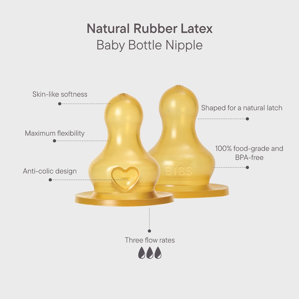 image 1 of BIBS BPA-Free PP 270ml Baby Bottle Latex 1 Pack Medium Flow Blush | Pink | M