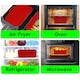 image 9 of SPARES2GO Rectangular Non-Stick Silicone Basket Drawer Liners for Air Fryer (Pack of 2, Red)