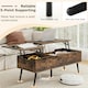 image 5 of COSTWAY Lift Top Coffee Table w/Storage Compartments Brown Brown
