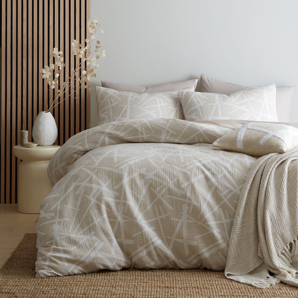 image 1 of Appletree Otto Duvet Cover Set Natural