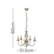 image 7 of ValueLights Memphis Twist Antique Brass Gold 5 Way Chandelier & Bulbs | Gold