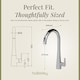 image 6 of Balterley Situla Kitchen Mono Mixer Tap with Single Lever Handle, Curved Swivel Spout | Silver | Chrome | 1