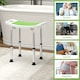 image 8 of HOMCOM Adjust Aluminium Bath Stool Shower Non-Slip w/ Shower Hole, Green