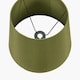image 6 of 20cm Sage Green Tapered Poly Cotton Shade For Table Lamps