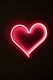 image 2 of Interiors by Premier Neon Heart Design LED Box Light, Vibrant Pink Wall-Mounted Kids Lighting, Doodle-Style Heart Neon Light