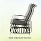 image 5 of Outsunny 3 Pcs Rocking Chair Gliding Chair Set w/ Table for Patio Garden Brown