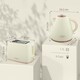 image 3 of HOMCOM Kettle and Toaster Set 1.7L Fast Boil Kettle & 2 Slice Toaster Set Beige