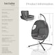 image 6 of Hanging Egg Chair Anika - with frame and extra thick seat cushion | Grey | anthracite | One Size | 1