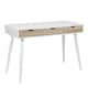 image 1 of Neptun 3 Drawer Desk in White with 3 Oak Drawers